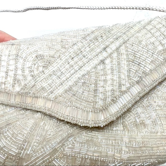 Vintage DELILL Beaded Evening Clutch Crossbody Bag - Picture 15 of 16